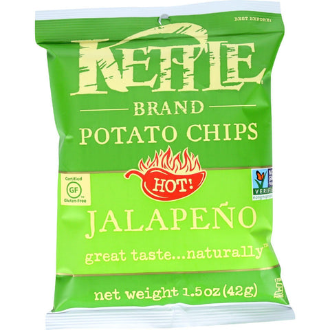 Kettle Brand Potato Chips - Jalapeno - Hot - 1.5 Oz - Case Of 24