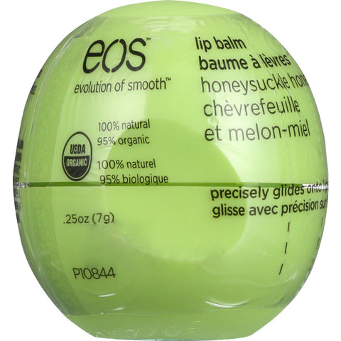 Eos Products Lip Balm - Organic - Smooth Sphere - Honeysuckle Honeydew - .25 Oz - Case Of 8
