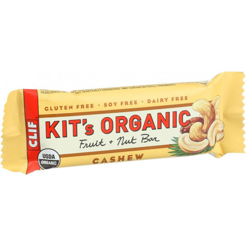 Clif Kit's Organic Fruit And Nut Bar - Cashew - Case Of 12 - 1.62 Oz Bars