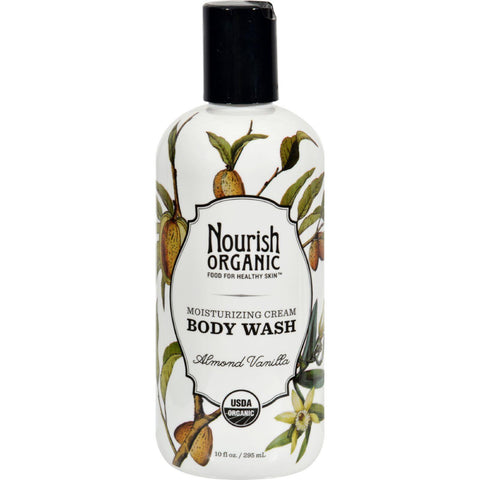 Nourish Organic Body Wash - Almond Vanilla - 10 Fl Oz