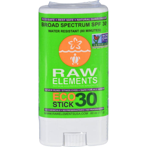 Raw Elements Eco Form Sunscreen Stick - Spf 30 Plus - .6 Oz