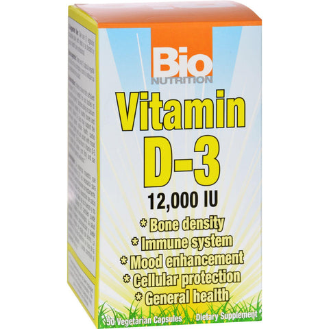 Bio Nutrition Vitamin D-3 - 12000 Iu - 50 Vegetarian Capsules