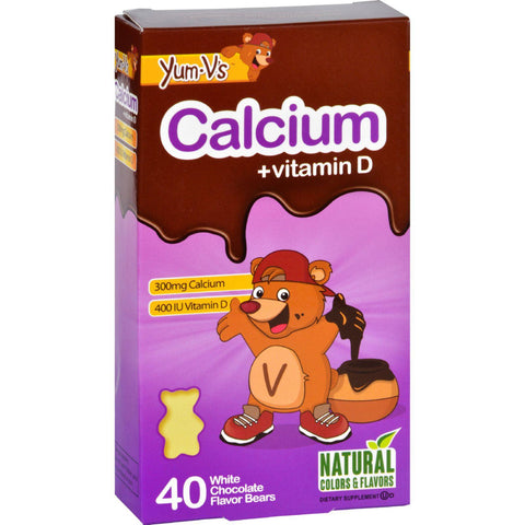 Yum V's Calcium Plus D White Chocolate - 40 Bears
