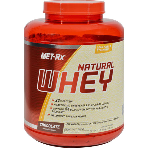 Met-rx Instantized 100% Natural Whey Powder Chocolate - 5 Lbs