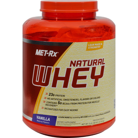 Met-rx Instantized 100% Natural Whey Powder Vanilla - 5 Lbs