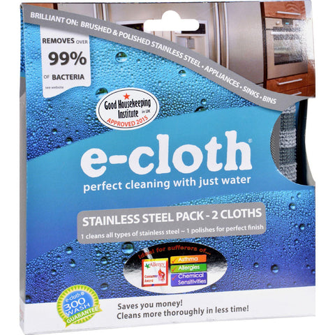 E-cloth Stainless Steel Cleaning Cloth - 2 Pack