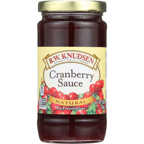 R.w. Knudsen Cranberry Sauce - 100 Percent Natural - 10 Oz - Case Of 12