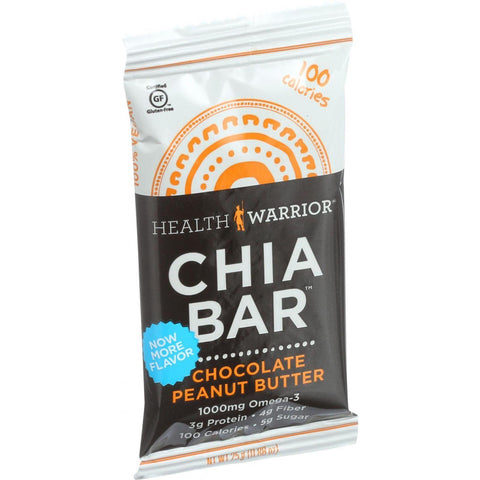 Health Warrior Chia Bar - Chocolate Peanut Butter - .88 Oz Bars - Case Of 15