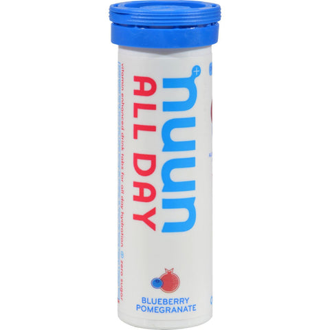 Nuun Hydration Tablets All Day - Blueberrry Pomegranate - Case Of 8 - 16 Tablets