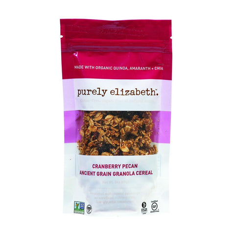 Purely Elizabeth Ancient Grain Granola Cereal - Cranberry Pecan - 2 Oz - Case Of 8