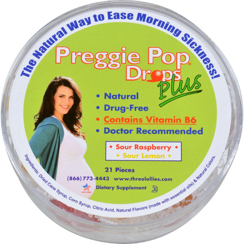 Three Lollies Preggie Drops Plus With Vitamin B6 - 21 Pack