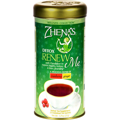 Zhena's Gypsy Tea Renew Me Cranberry Ginger - Case Of 6 - 22 Bags