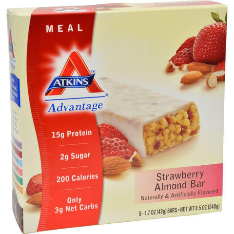 Atkins Advantage Bar Strawberry Almond - 5 Bars