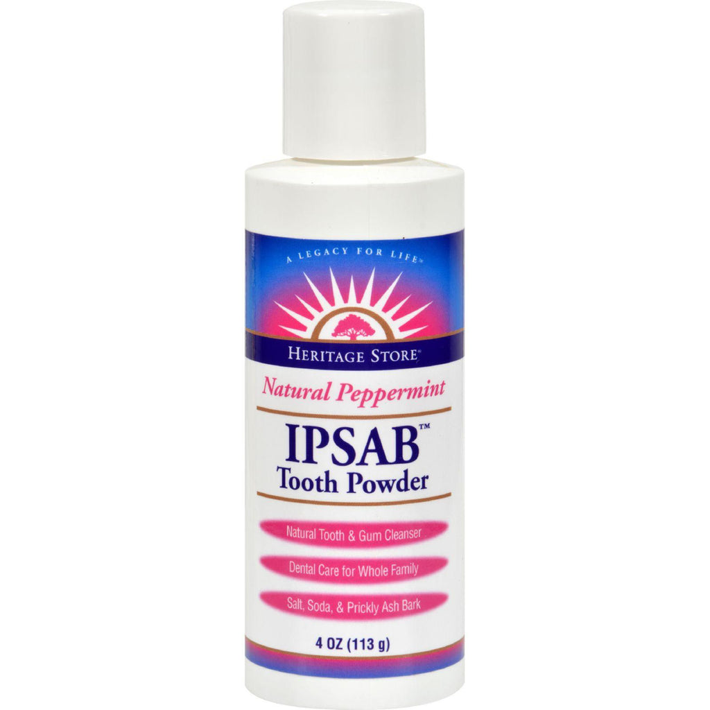 Heritage Products Ipsab Toothpowder Peppermint - 4 Oz