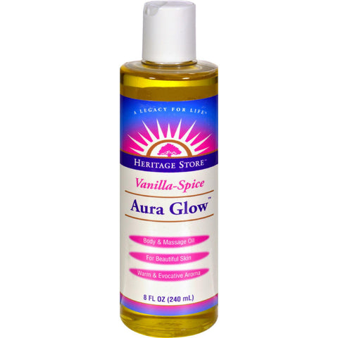 Heritage Store Aura Glow Body Oil - Vanilla - 8 Oz