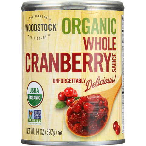 Woodstock Cranberry Sauce - Organic - Whole Berry - 14 Oz - Case Of 24