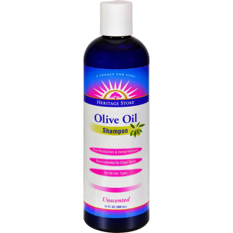 Heritage Store Olive Oil Shampoo - Unscented - 12 Oz