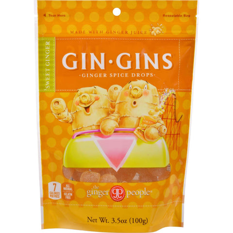 Ginger People Ginger Spice Drops - 3.5 Oz - Case Of 24