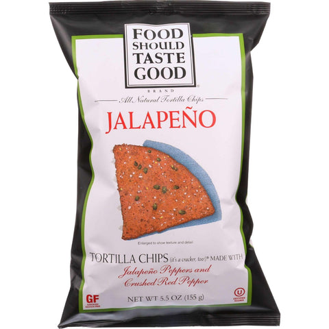 Food Should Taste Good Tortilla Chips - Jalapeno - 5.5 Oz - Case Of 12
