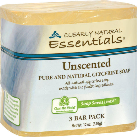 Clearly Natural Bar Soap - Unscented - 3 Pack - 4 Oz