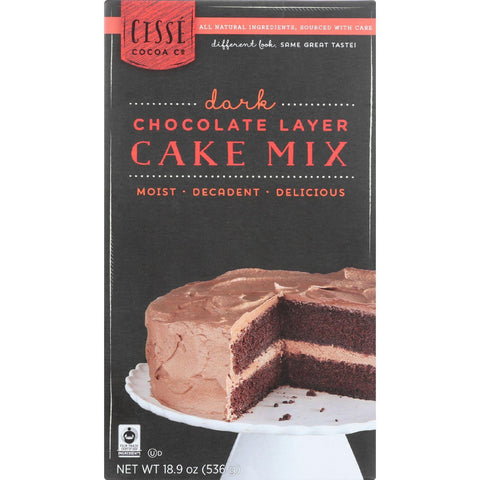 Cisse Layer Cake Mix - Fair Trade - Dark Chocolate - 18.9 Oz - Case Of 6