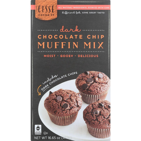 Cisse Muffin Mix - Fair Trade - Double Chocolate Chip - 16.65 Oz - Case Of 6