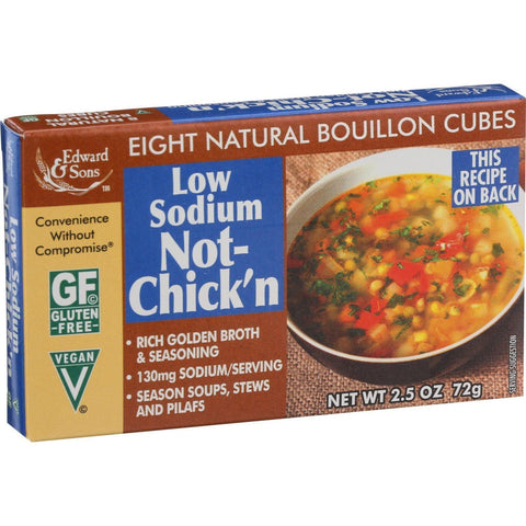 Edwards And Sons Natural Bouillon Cubes - Not Chick N - Low Sodium - 2.5 Oz - Case Of 12