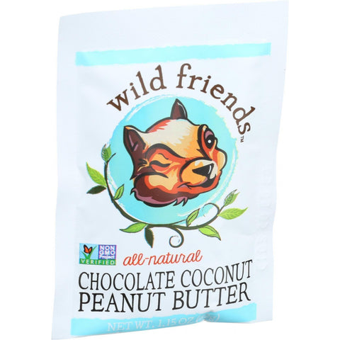Wild Friendsall Natural Peanut Butter - Chocolate Coconut - 1.15 Oz - Case Of 10