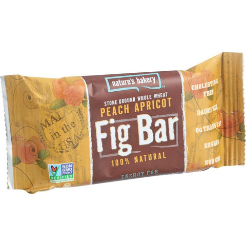 Nature's Bakery Stone Ground Whole Wheat Fig Bar - Peach Apricot - 2 Oz - Case Of 12