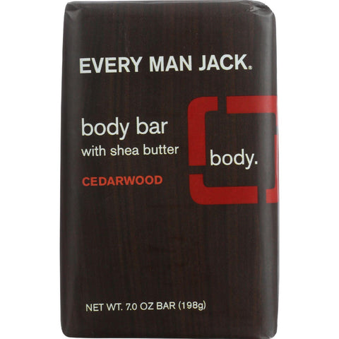 Every Man Jack Bar Soap - Body Bar - Cedarwood - 7 Oz - 1 Each