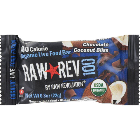 Raw Revolution Bar - Organic Chocolate And Coconut - Case Of 20 - .8 Oz