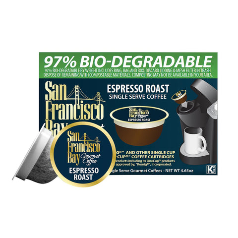 San Francisco Bay Coffee Onecup - Espresso - Case Of 6 - 4.65 Oz.