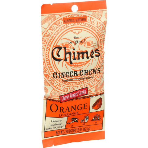 Chimes Ginger Chews - Orange Citrus - 1.5 Oz - Case Of 12