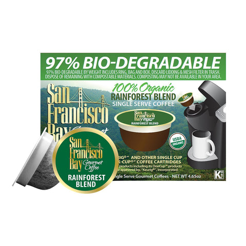 San Francisco Bay Coffee Onecup - Rainforest Blend - Case Of 6 - 4.65 Oz.