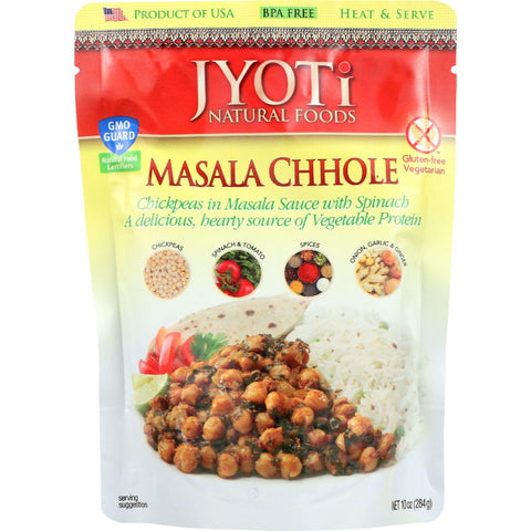 Jyoti Cuisine India Heat And Serve - Masala Chhole - 10 Oz - Case Of 6