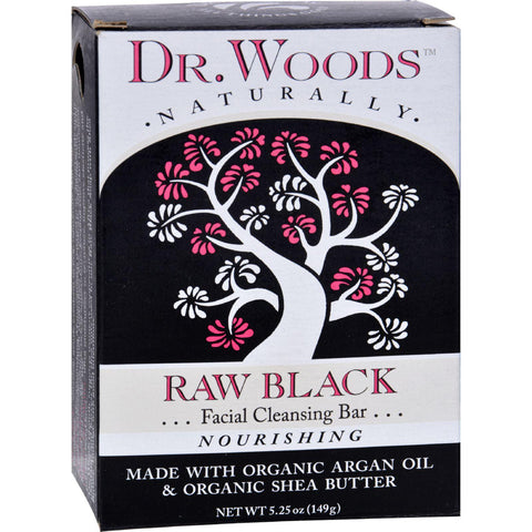 Dr. Woods Face Cleansing Bar - Raw Black - 5.25 Oz