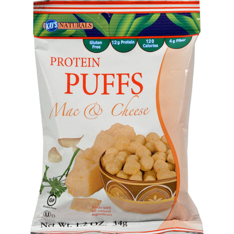 Kay's Naturals Protein Puffs - Mac And Cheese - Case Of 6 - 1.2 Oz