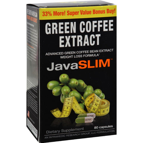 Intramedics Javaslim Green Coffee - 80 Capsules