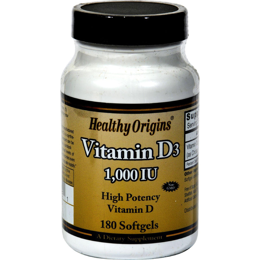 Healthy Origins Vitamin D3 - 1000 Iu - 180 Softgels