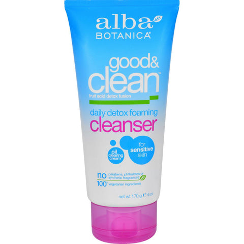 Alba Botanica Good And Clean Daily Detox Foaming Cleanser - 6 Oz