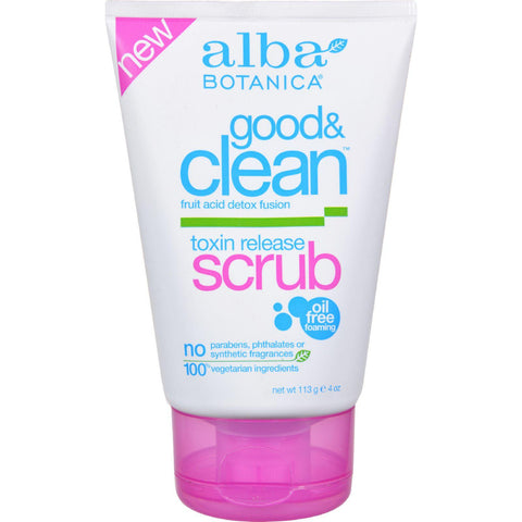 Alba Botanica Good And Clean Toxin Release Scrub - 4 Oz