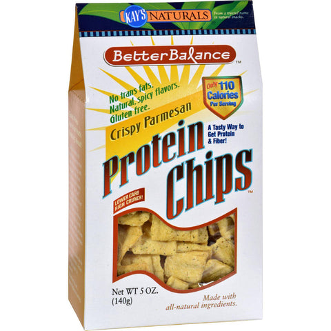 Kay's Naturals Better Balance Protein Chips - Crispy Parmesan - Case Of 6 - 5 Oz