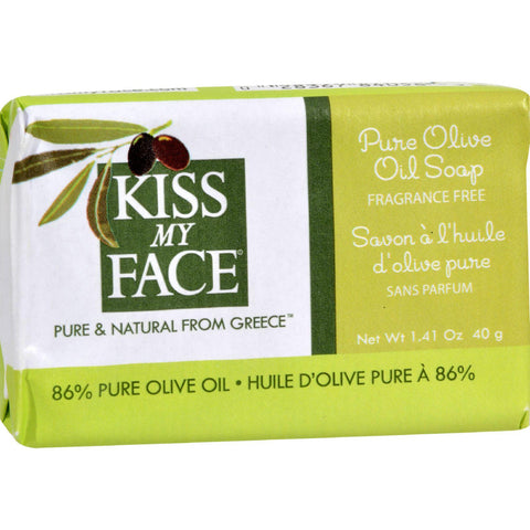 Kiss My Face Bar Soap - Pure Olive Oil - Travel Size - Pack Of 12 - 1.41 Oz
