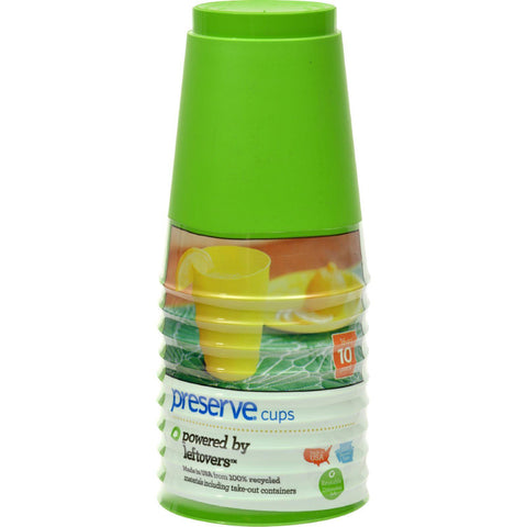 Preserve On The Go Cups - Apple Green - 10 Pack - 16 Oz.
