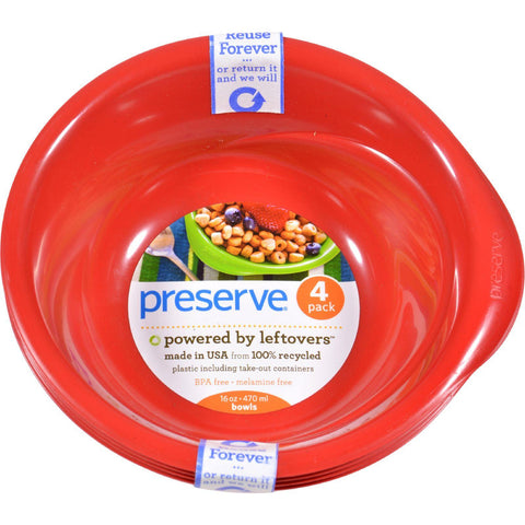 Preserve Everyday Bowls - Pepper Red - 4 Pack - 16 Oz