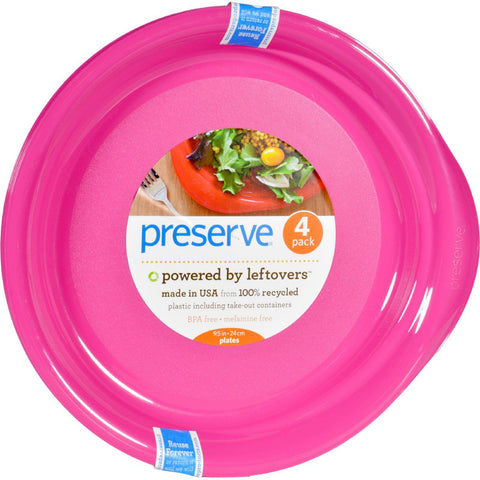 Preserve Everyday Plates - Pink - 4 Pack - 9.5 In