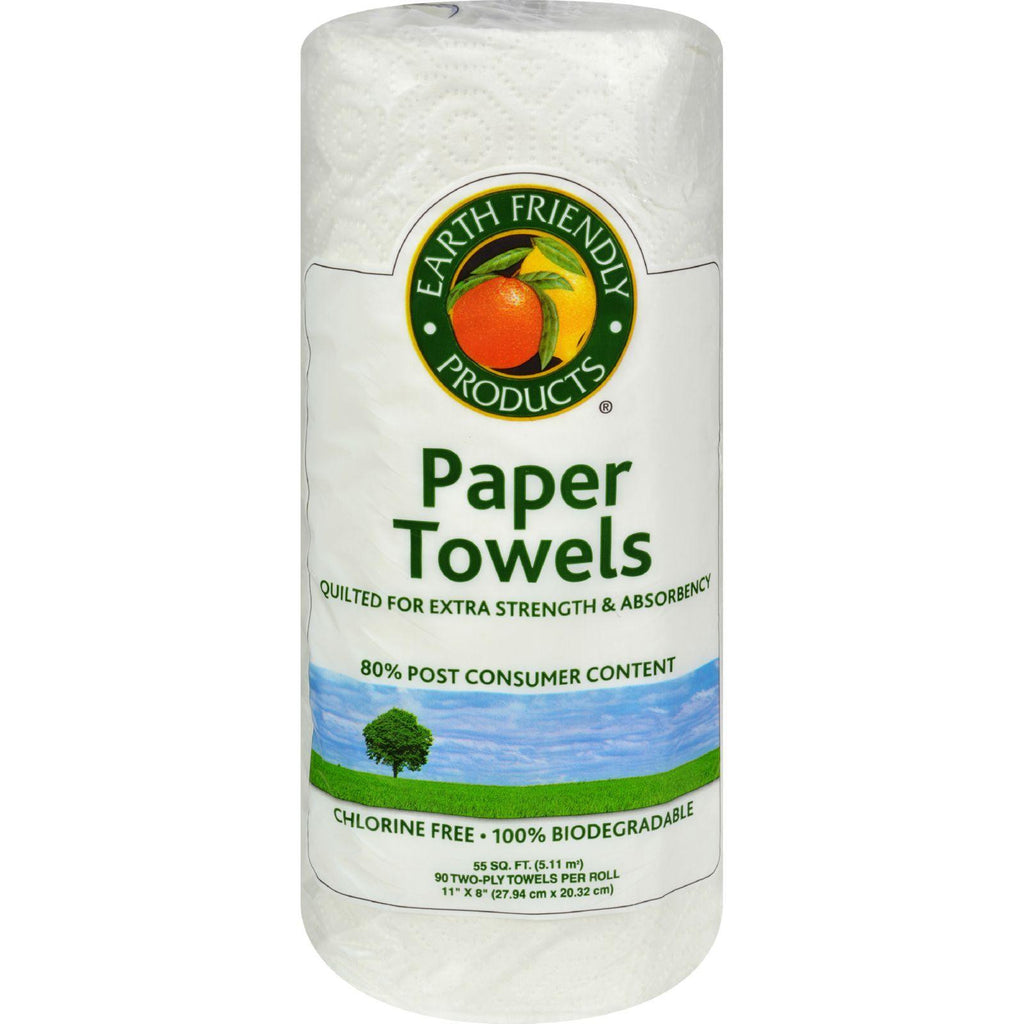 Earth Friendly Jumbo White Paper Towels 2 Ply - 1 Roll