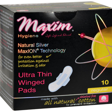 Maxim Hygiene Pads With Wings - Regular - 10 Count