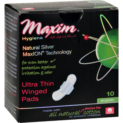 Maxim Hygiene Pads With Wings - Super - 10 Count