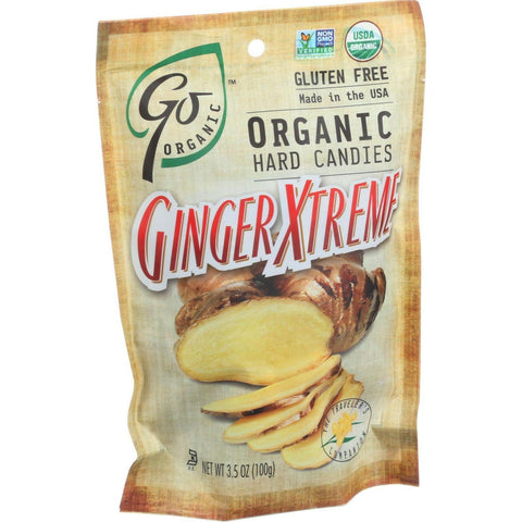 Go Organic Hard Candy - Ginger Xtreme - 3.5 Oz - Case Of 6